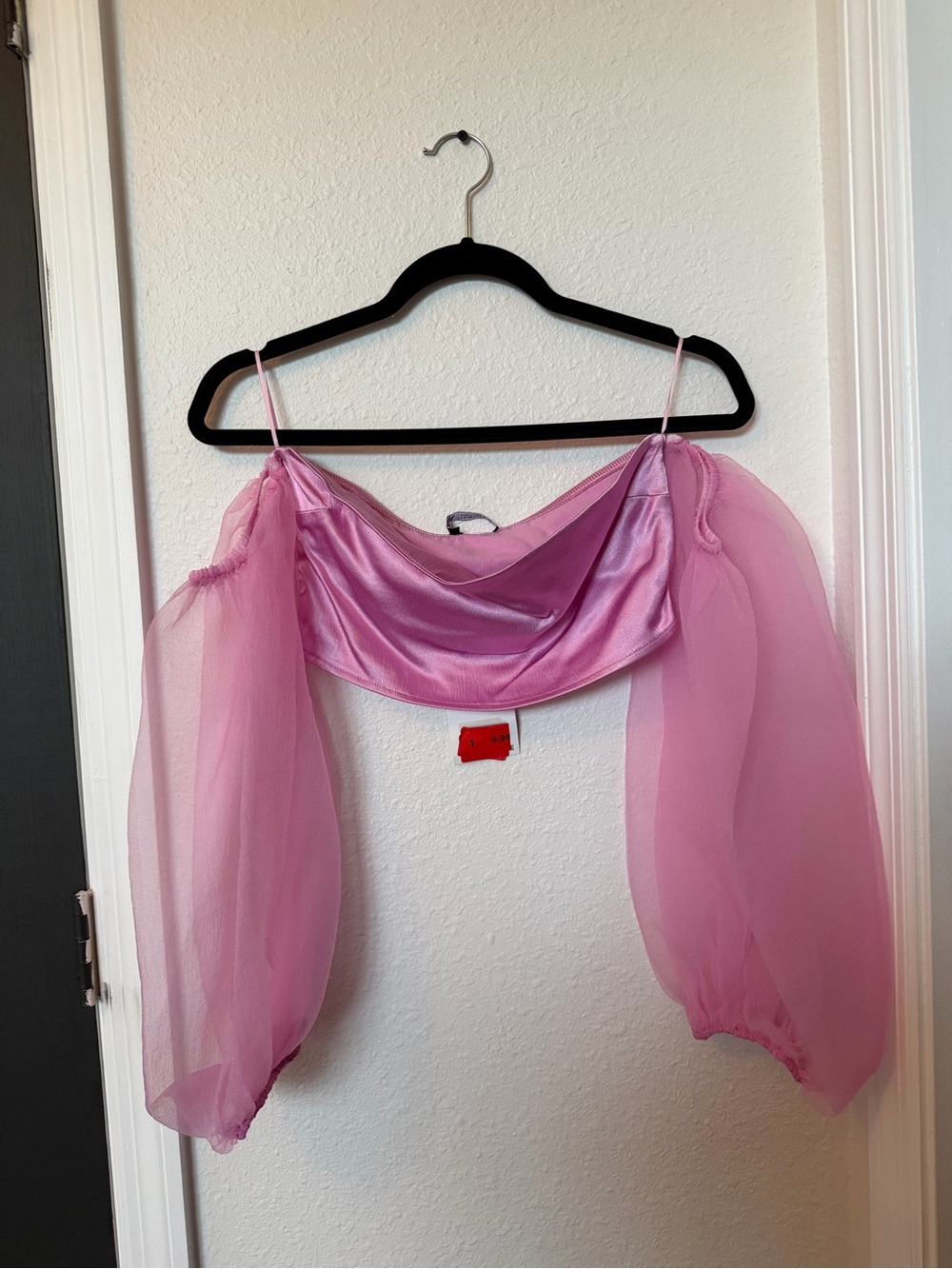 Zara Pink Sheer Draped Scarf Wrap